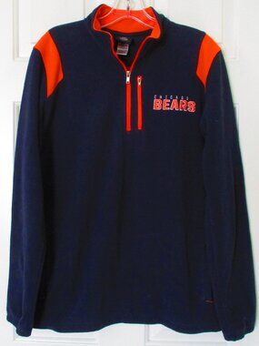 NFL Team Apparel L/S Chicago Bears 1/4 Zip Fleece Sweater NWOT- Size Youth*